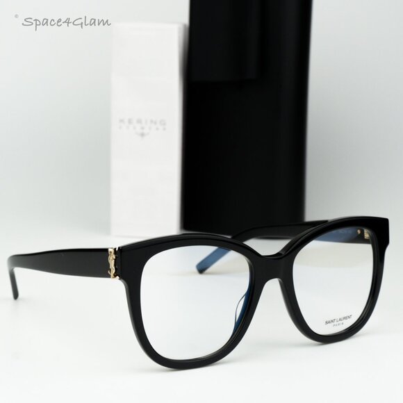 Saint Laurent Women Eyeglasses Black Demo Square SLM97 001 BRAND NEW - Picture 1 of 9